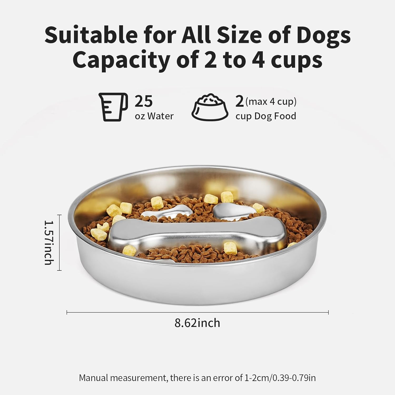 2-in-1 Stainless Steel Dog Slow Feeder & Lick Mat Set of 2 - Dishwasher Safe - Anti-Skid Design for Pet Feeding — image 3