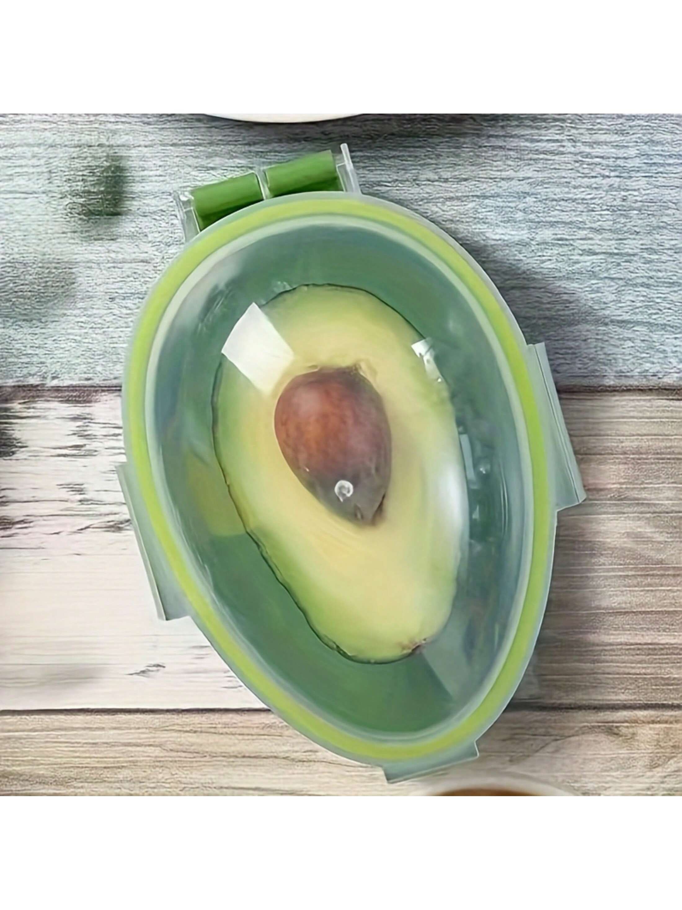 Reusable Avocado Keeper Storage Container Plastic Flip Top Fresh Pod For Avocado Multipurpose Dishwasher Friendly Rectangle Shape No Electricity Required