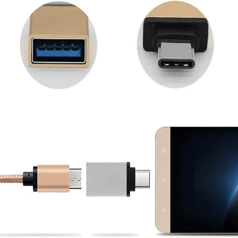 USB Type-C to USB 3.0 Adapter OTG Converter for Phone Tablet Laptop - Silver โ image 6