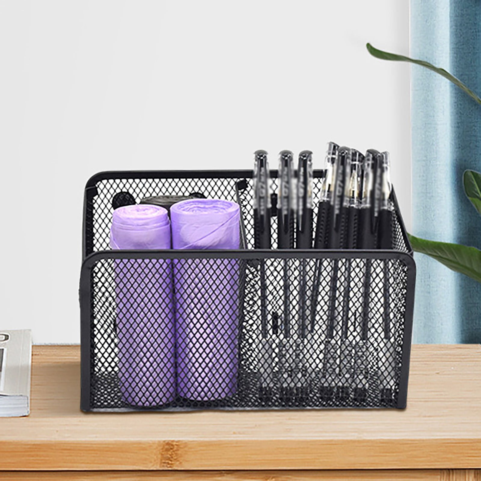 Magnetic Pen Holder, Heavy Duty 2 Slot Mesh Pencil & Marker Organizer for Desk, Extra Strong Magnets for Locker, Refrigerator, Dry Erase Board, Whiteboard — image 4