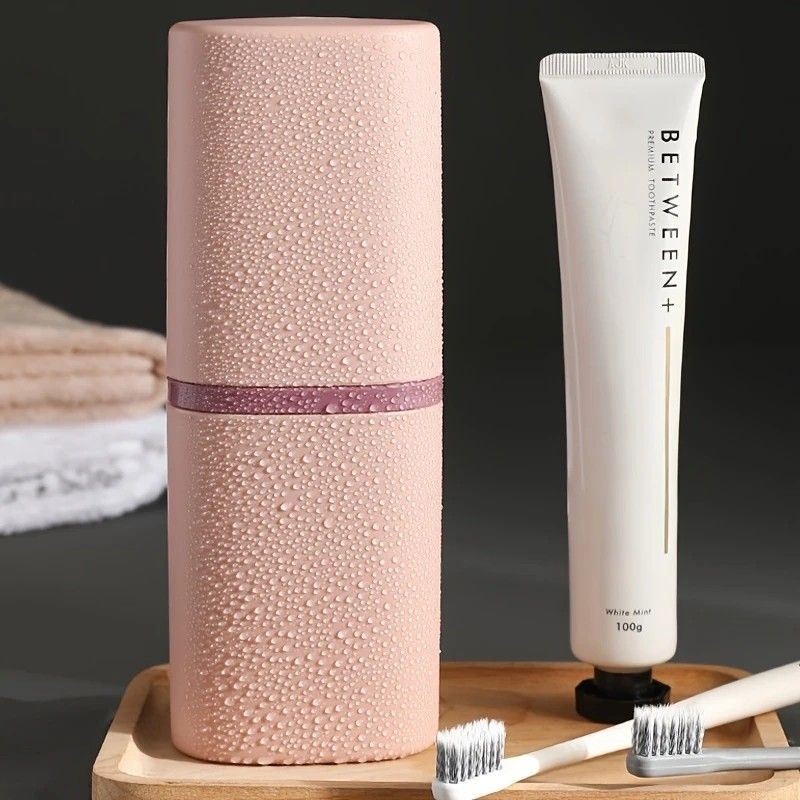 1pc Portable Toothbrush Holder Box, Multi-functional Travel Toothbrush Storage Case, Mouthwash Cup and Toothbrush Container.white — image 6