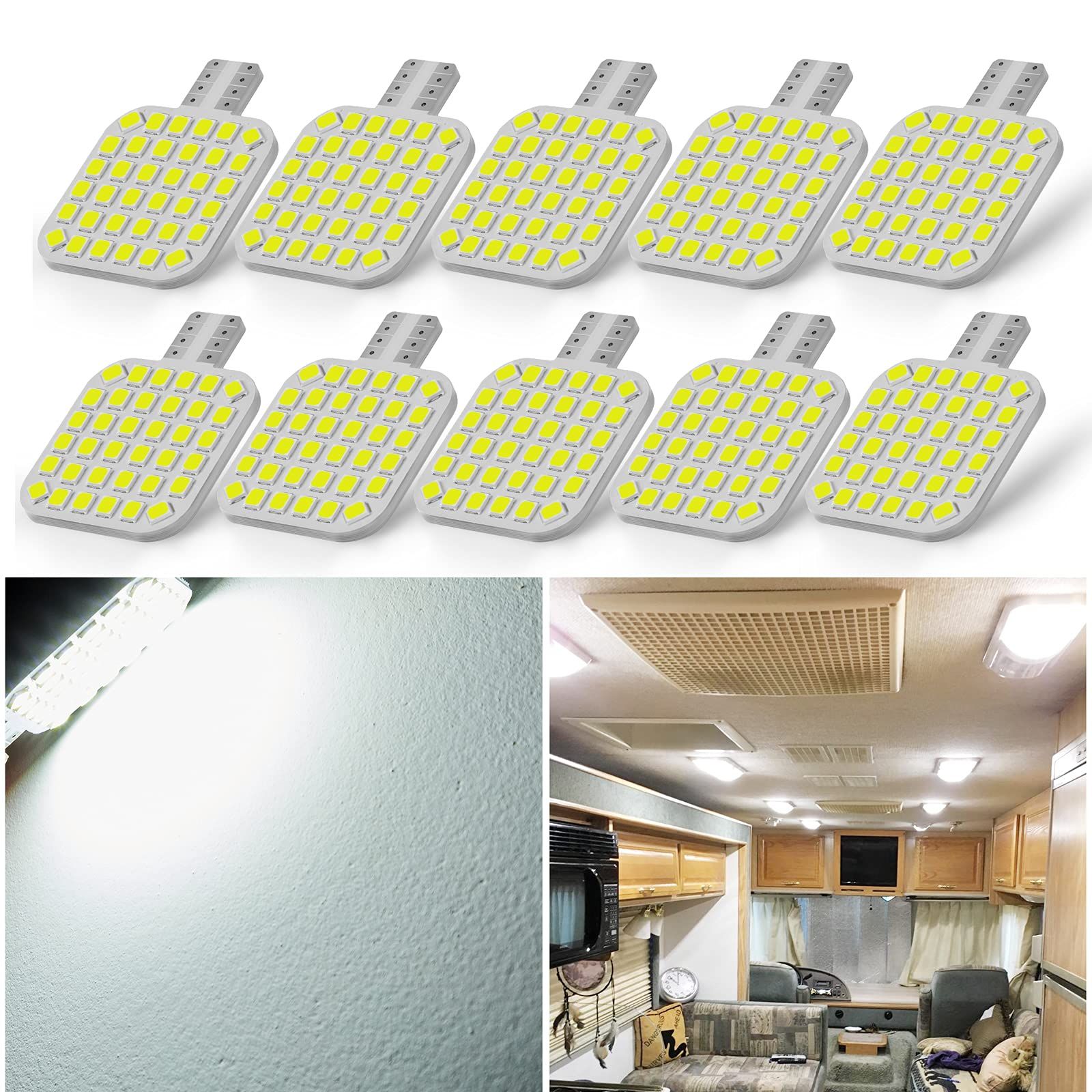 Super Bright T10 2835 36SMD LED Bulbs for 12V RV Ceiling Dome Light RV Interior Lighting Trailer Camper, (Pack of 20) โ image 2