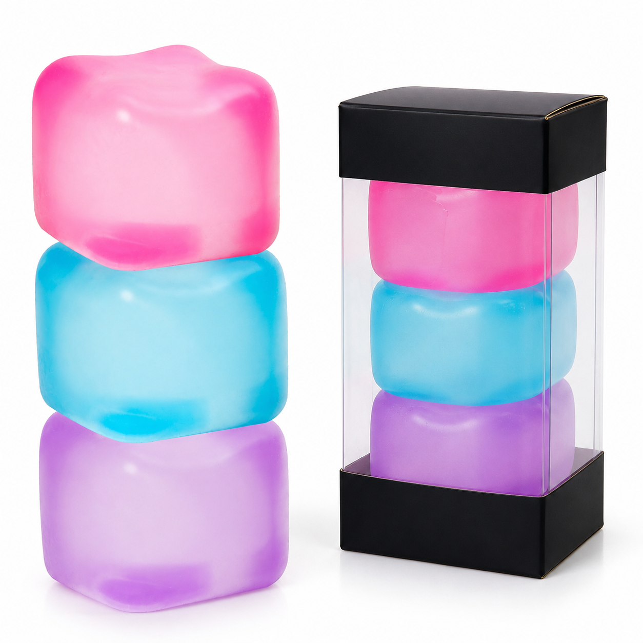 Green Stress Cube Fidget Squishy Slow Rising Stress Ball, Soft Sensory Anxiety Relief Toy for Home Office School — image 4