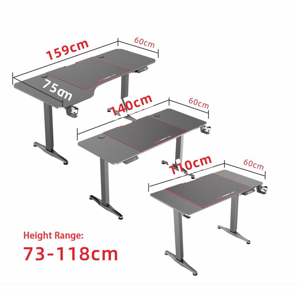 Gaming Standing Desk Home Office Lift Electric Height Adjustable Sit To Stand Motorized Standing Desk 1160 โ image 3