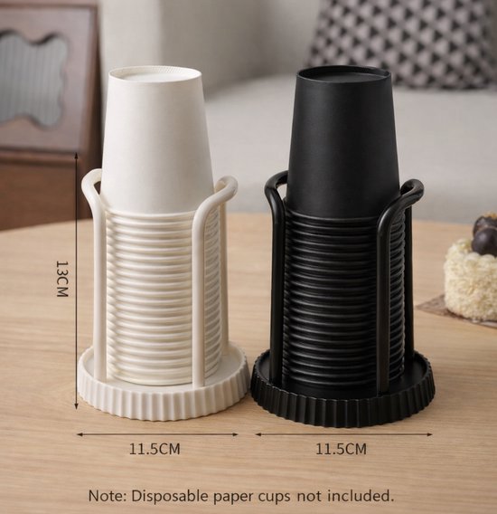 Disposable cup holder for paper cups - practical cup holder - paper cup dispenser for the desk - cup dispenser - Multifunctional paper cup holder - set of two — image 3
