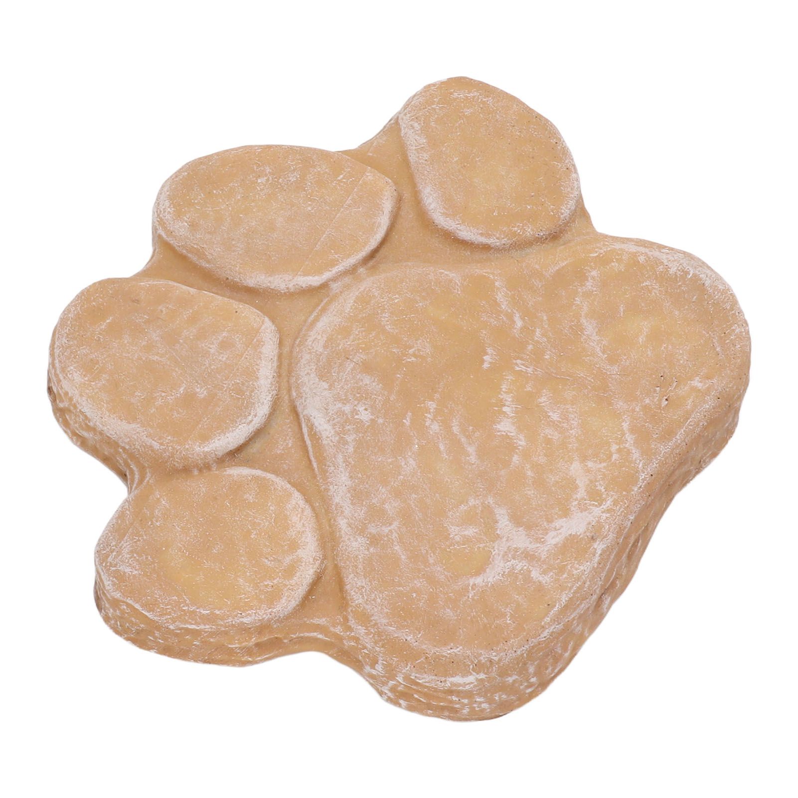 Dog Pawprint Memorial Stone DIY Lettering Dog Grave Marker Pet Monument for Outdoor Lawn Patio Sandy Yellow — image 3