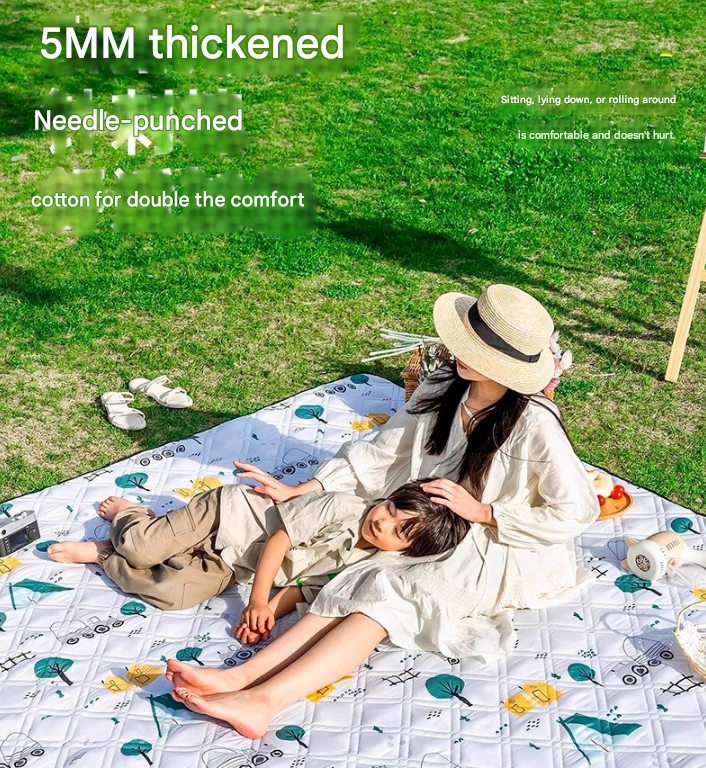 Sea of Bee Flowers Extra Large 200x200cm Waterproof Picnic Mat - Portable Thickened Oxford Cloth Outdoor Camping Blanket for Beach, Parks and Family Outings — image 4