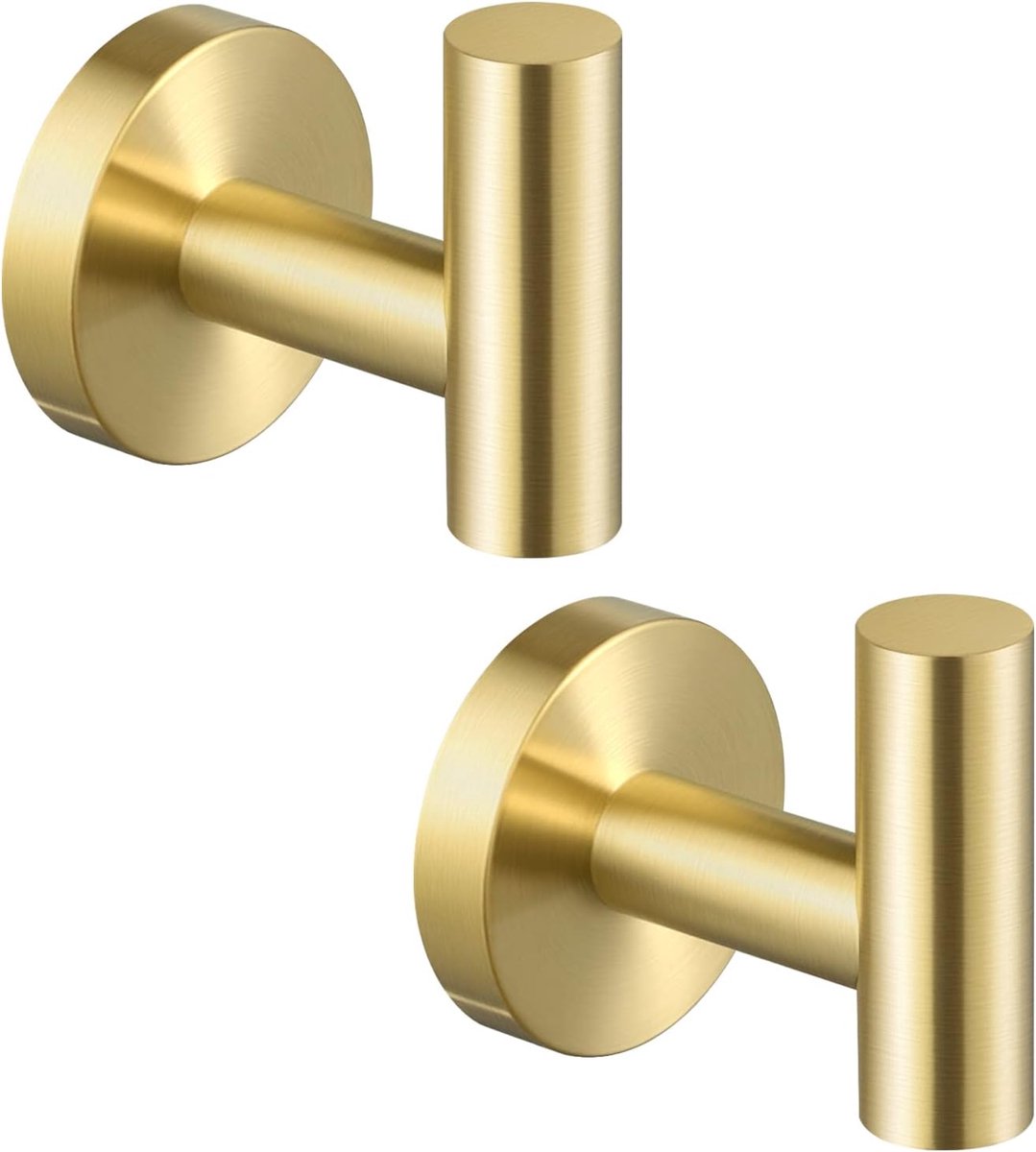 2-pack self-adhesive hooks - Door hooks - Clothes hooks - Bathroom hooks - Wall hooks - Towel hooks - Hook holders - No drilling required - Self-adhesive - SUS