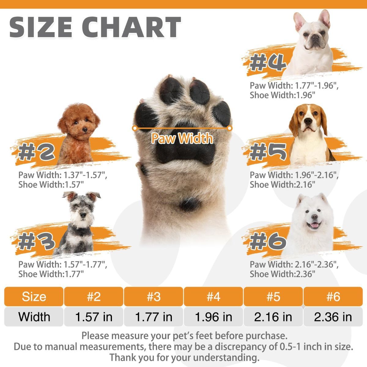 Dog Shoes for hot/Cold Pavement, Waterproof Dog Booties to Prevent Licking for Small Medium Large Size Dogs, Anti-Slip Dogs Boots & Paw Protectors — image 6