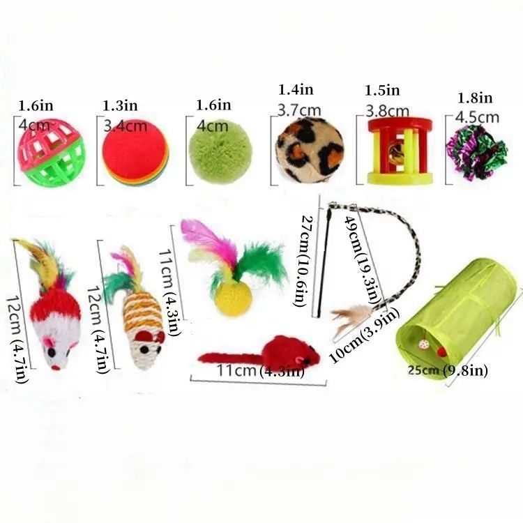 21 Piece Cat Toys, MultiColor - Perfect for Kittens and Cats — image 3