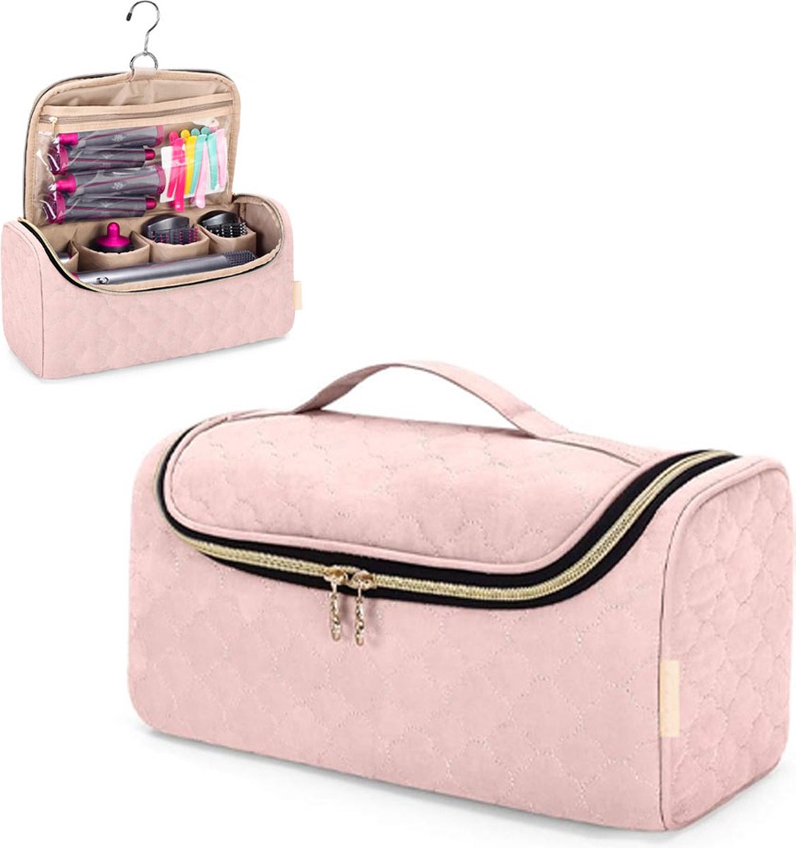Travel Case Suitable for Dyson Hair Dryer - Hair Styler Storage Bag - Straightener Attachment Travel Bag - With Compartments for Dyson Accessories - Hair