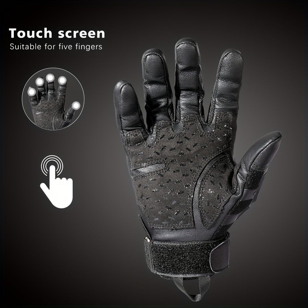Cycling Gloves All-Round Protection Gloves Durable Cycling Gloves Ergonomic - Black - Size L