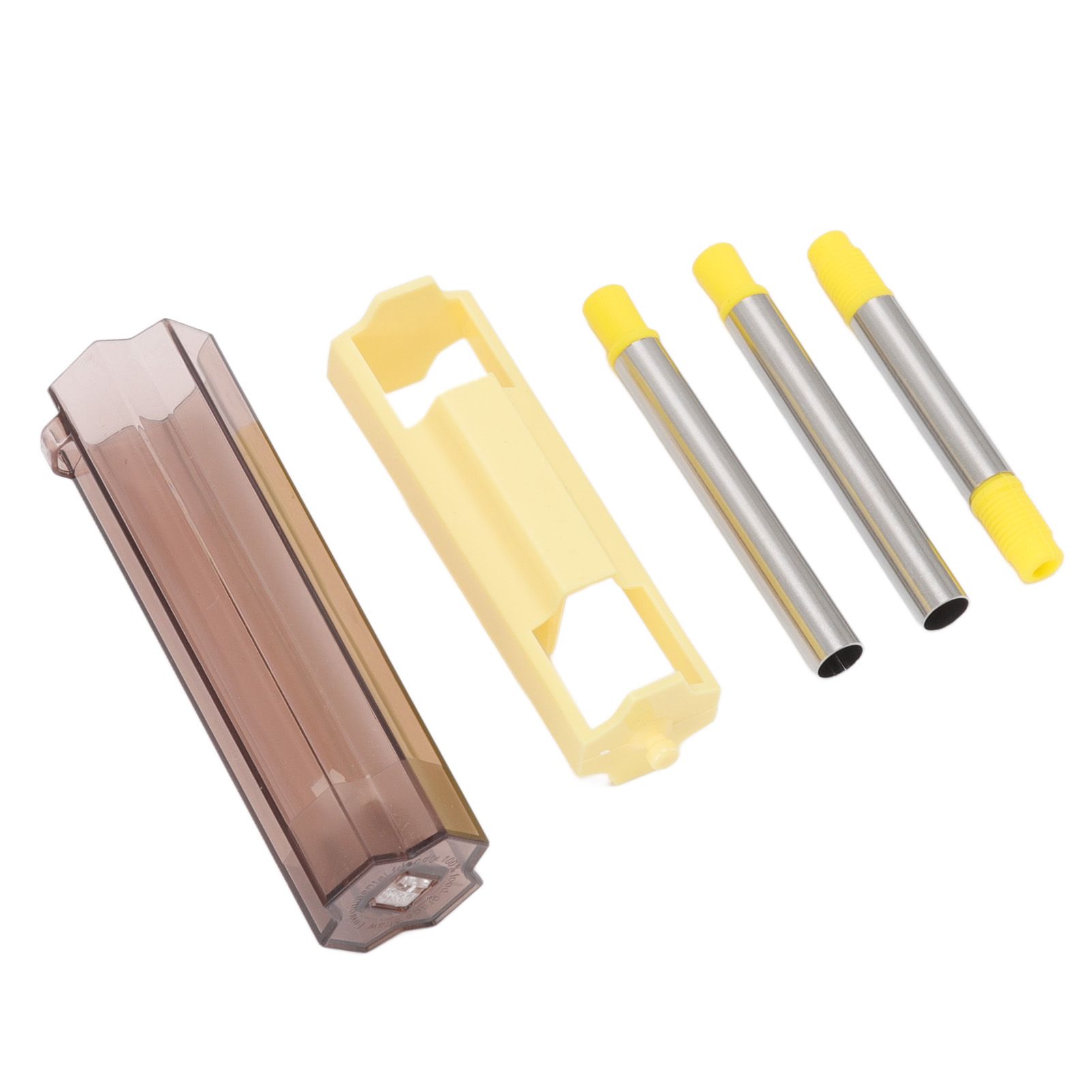 Collapsible Straw Stainless Steel Portable Easy to Clean Foldable Straw with Cleaning Brush for Home Office Outdoor Yellow โ image 6