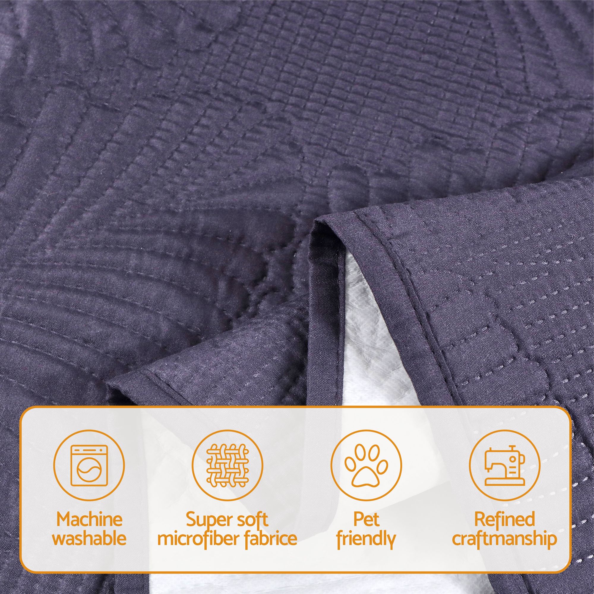 Artiss Quilted Recliner Chair Covers Water Repellent Recliner Slipcovers Grey โ image 4