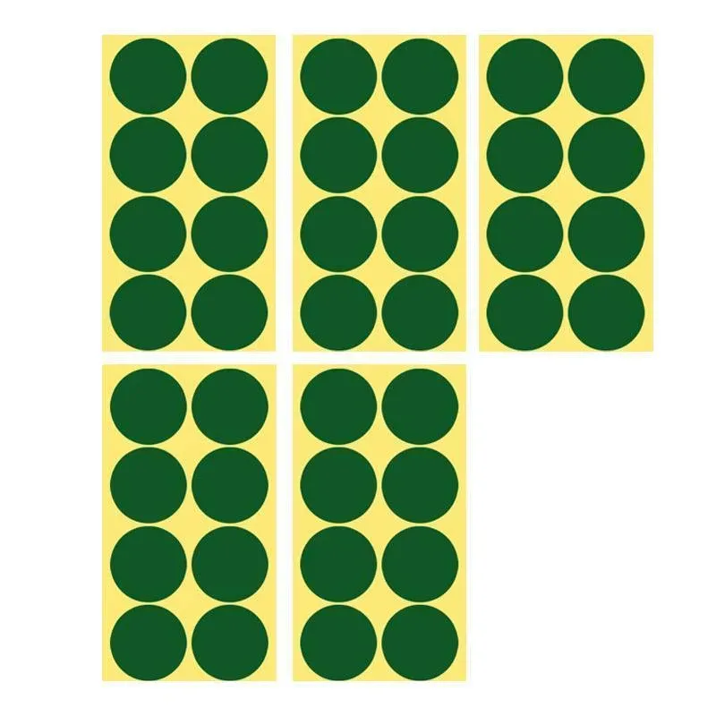 8/13/25/50mm Colour Sticker Dots Adhesive Round Labels Circular Scrapbooking Green - 50mm 8 Dots - 5 Sheets