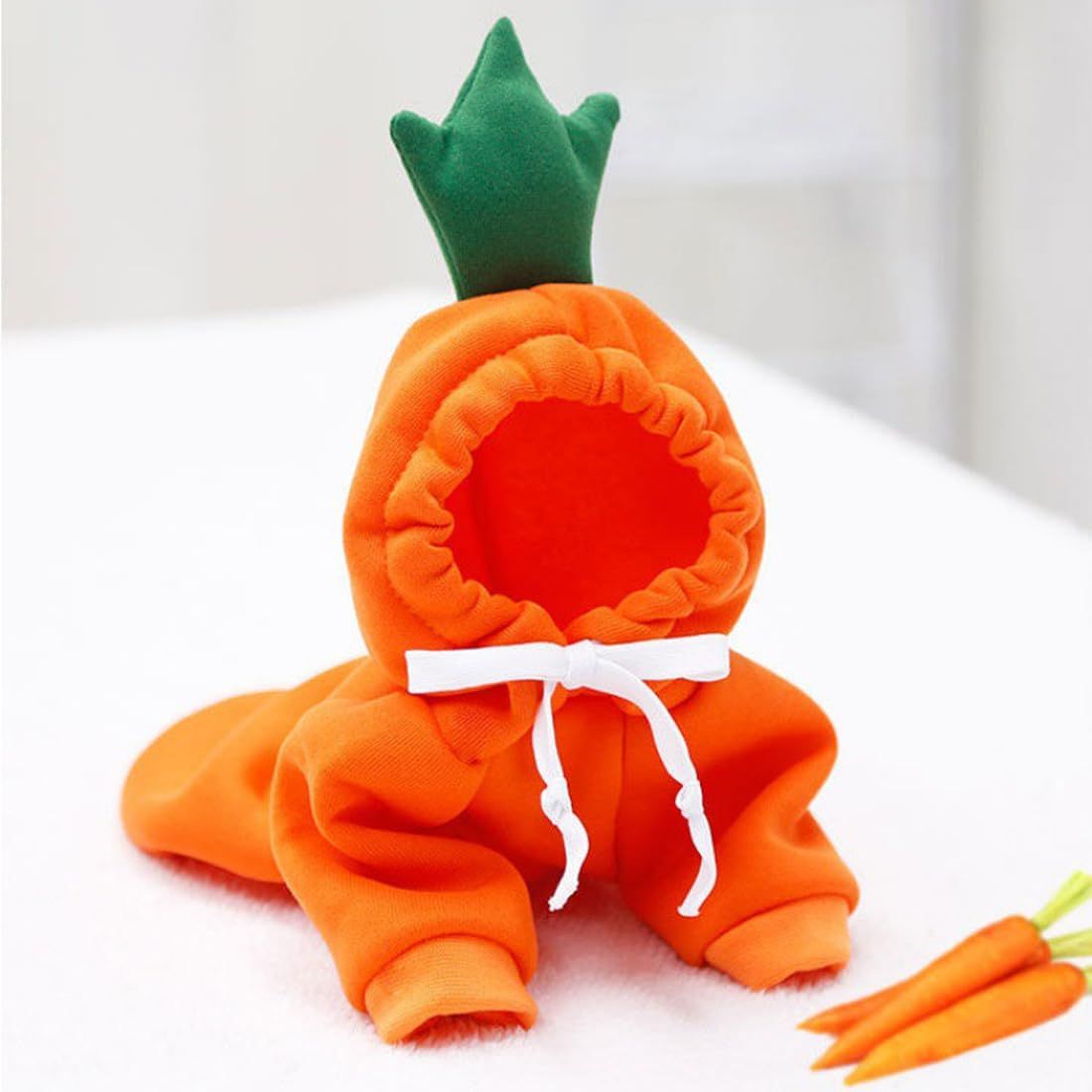 Warm Dog Winter Clothes Cute Fruit Dog Coat Hoodies Fleece Pet Dogs Costume Jacket for Bulldog (Orange M) โ image 2
