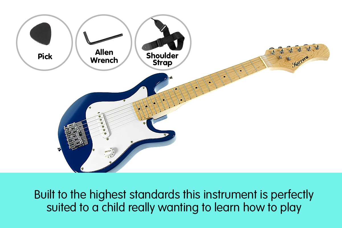 Karrera Electric Childrens Kids Guitar - Blue โ image 3
