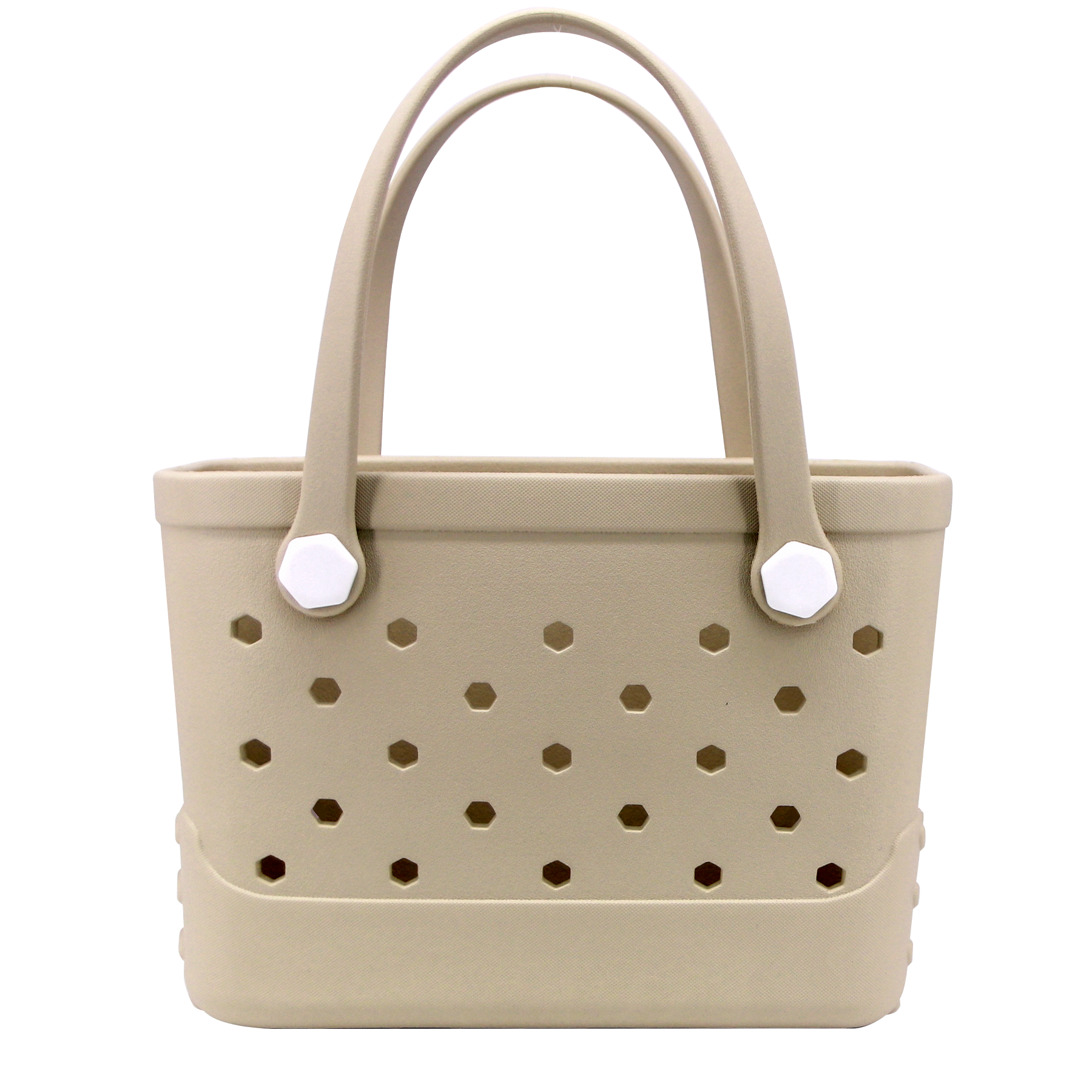 Waterproof Hexagon Mesh Beach Bag - Large Capacity Travel Storage Tote for Swimwear Towel Sunglasses - Apricot Small 28x21x11cm