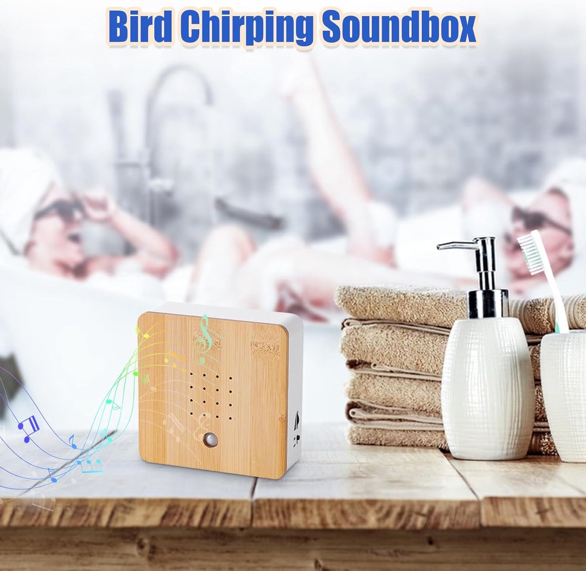 Birdhouse With Sound - Bird Sound House - Bird Sound Box - Zwitscher Box for Toilet or Bathroom - Natural Sound Box - Motion Detector - Bird Tweet - Natural — image 4