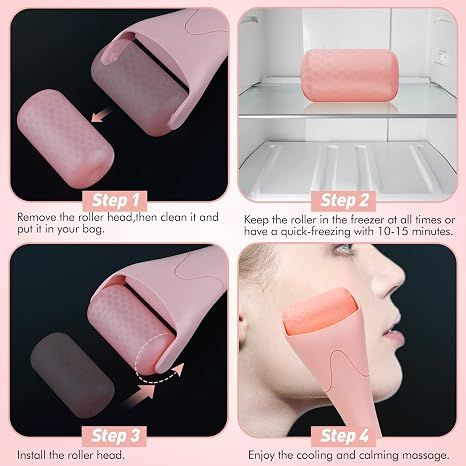 Ice Roller for Face,Eyes,Women Gifts Idea,Therapeutic Cooling to Tighten Brighten Complexion and Reduce Wrinkles,Massager Under Eye Puffiness,Migraine and Pain โ image 5