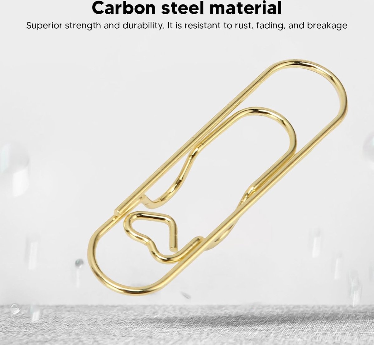 Paperclips - 6 Pieces - Paper Clips - Paper clamp - Designer Clips Pencil Holders - Pencil Holder - Heart Paperclip - Closure Clip - 3 Colors - School - Home — image 2