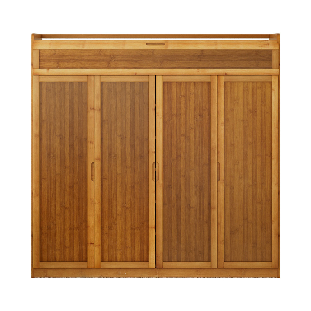 Artiss Shoe Rack Cabinet 30 Pairs Storage Cupboard Bamboo — image 4