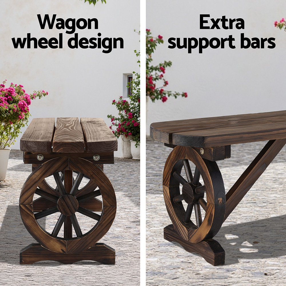 Gardeon Outdoor Garden Bench Seat Wooden Patio Furniture Wagon Dining Chair โ image 5
