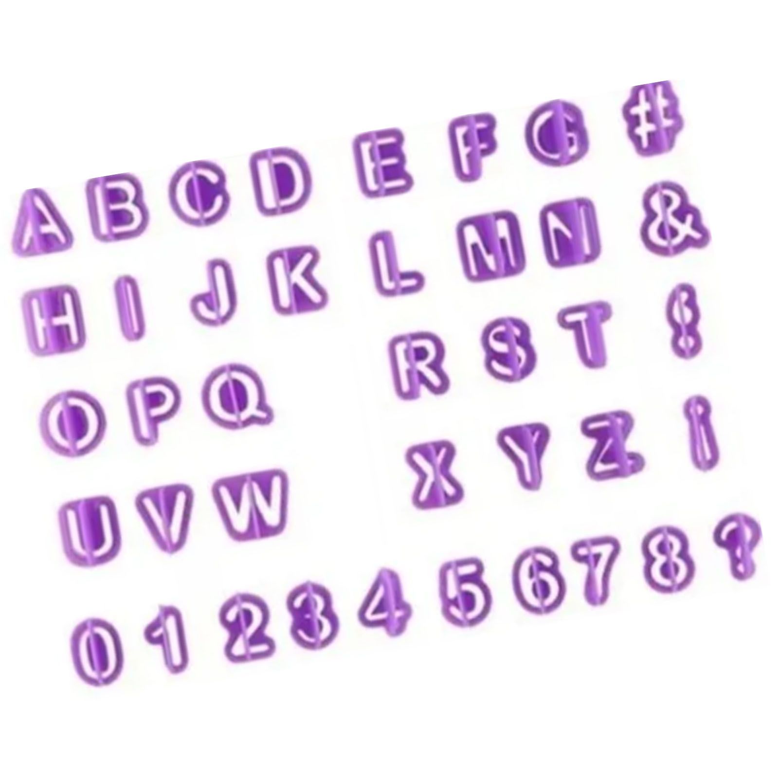 40pcs Numeral Alphabetic Cake Stencils Semiotic Food Grade Plastic Cake Topper Decorative Fillings for Home Baking โ image 4
