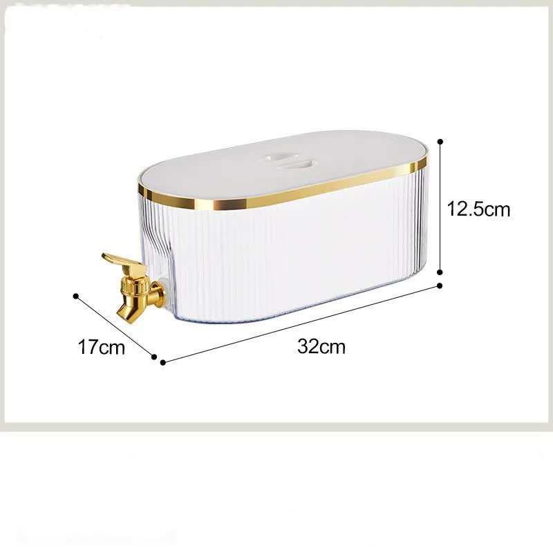 Elegant White Refrigerator Cold Water Dispenser - 5.3L Fruit Tea Jug with Tap for Home Beverages โ image 5