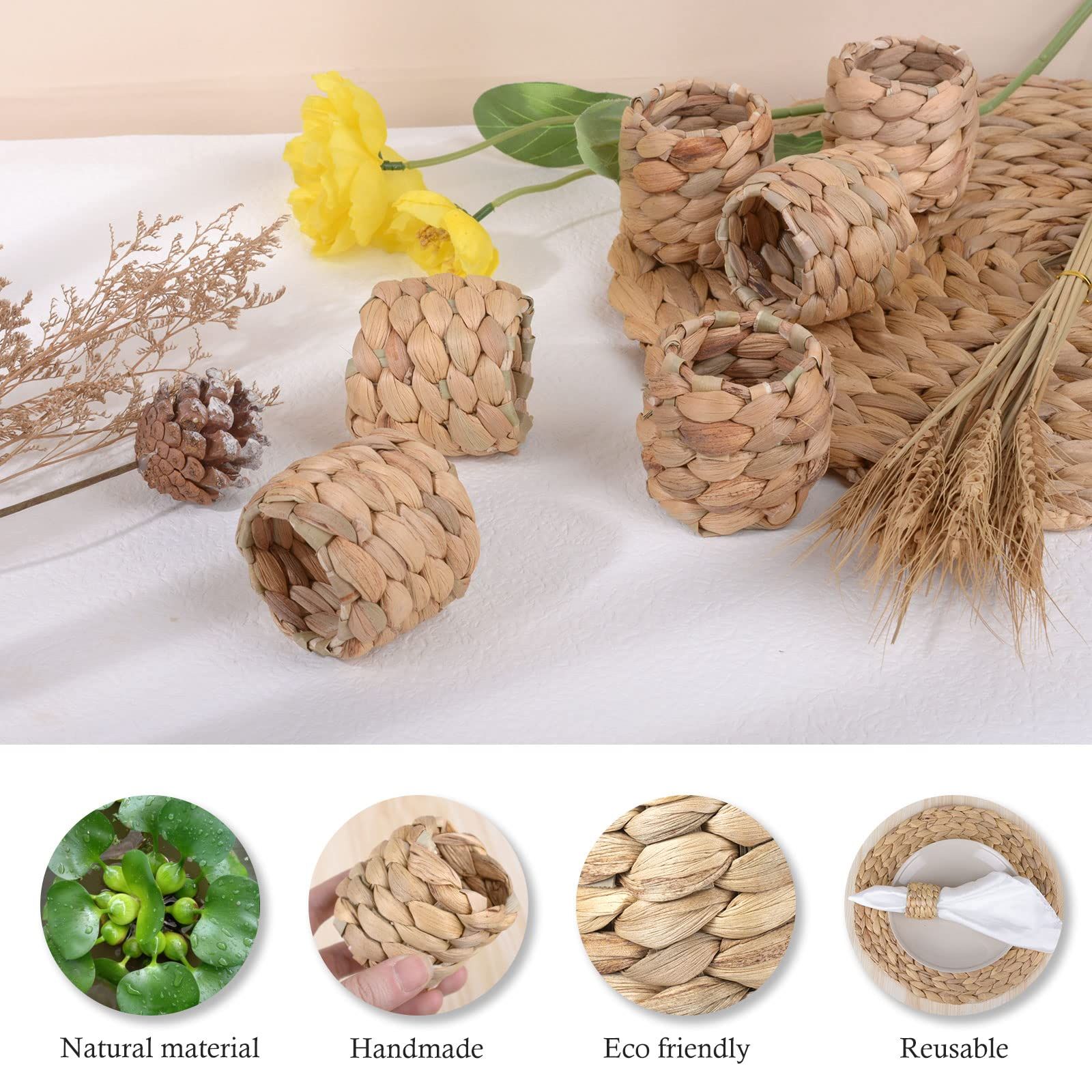 Hand-Woven Napkin Rings for Table Decor — image 3