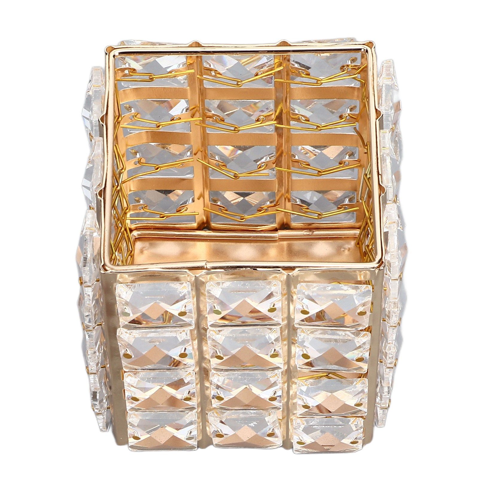 European Style Crystal Storage Box Crystal Jewelry Trinket Box Square Earrings Rings Organizer for Gift Giving Home Decoration Gold โ image 6