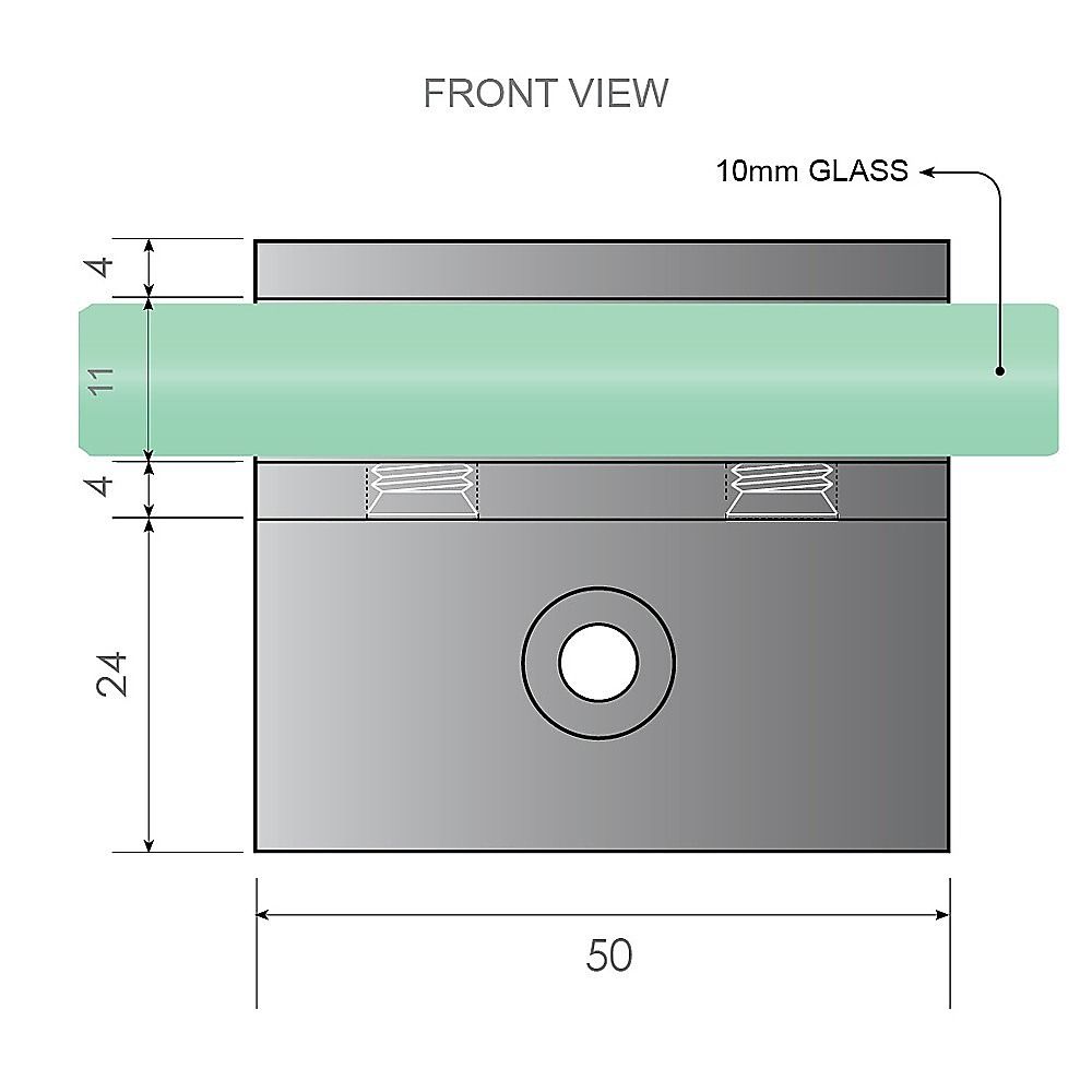100 × 120cm Double Door Corner Shower Screen – Nickel F-Brackets, Brass Hinges & Square Knob Handle — image 6