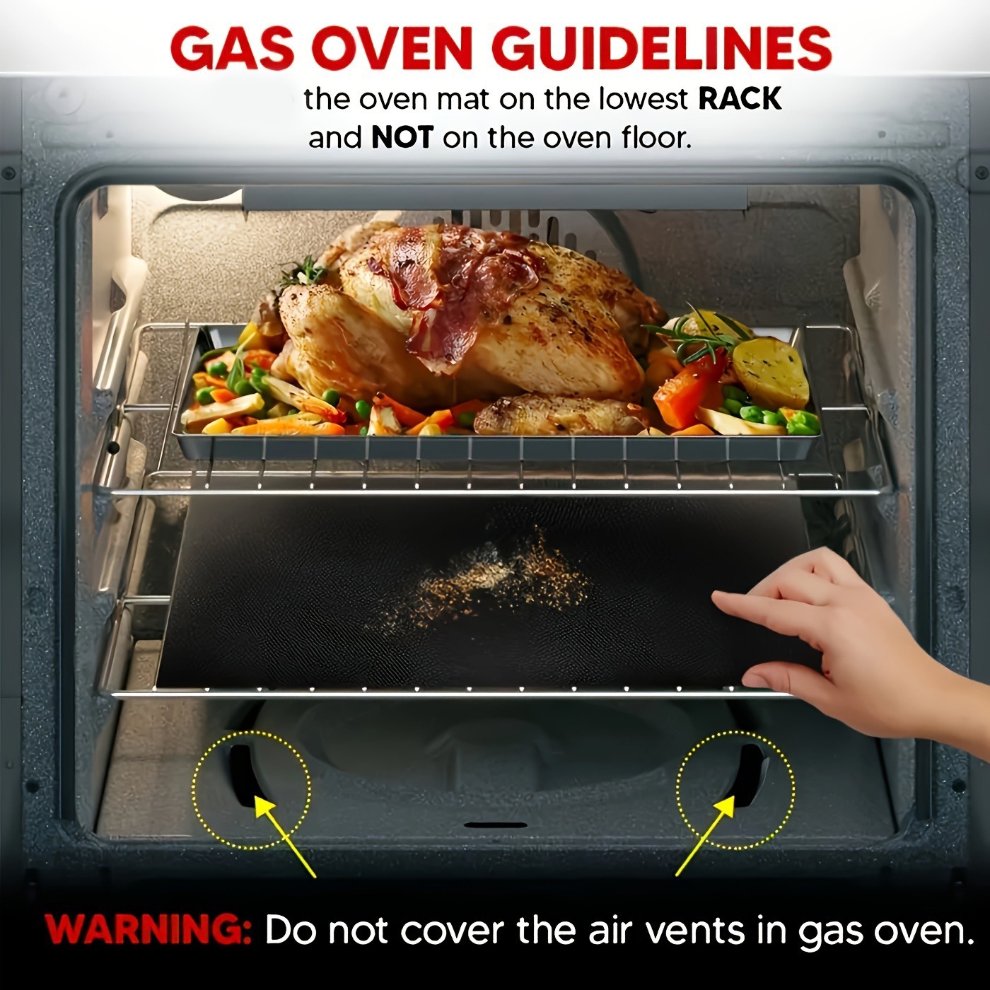 2-Pack 33x40cm Reusable Drip Guard for Ovens, Grills & Microwaves - High-Temperature Resistant Fiberglass Baking Sheet, Heavy Duty & Easy Clean โ image 5
