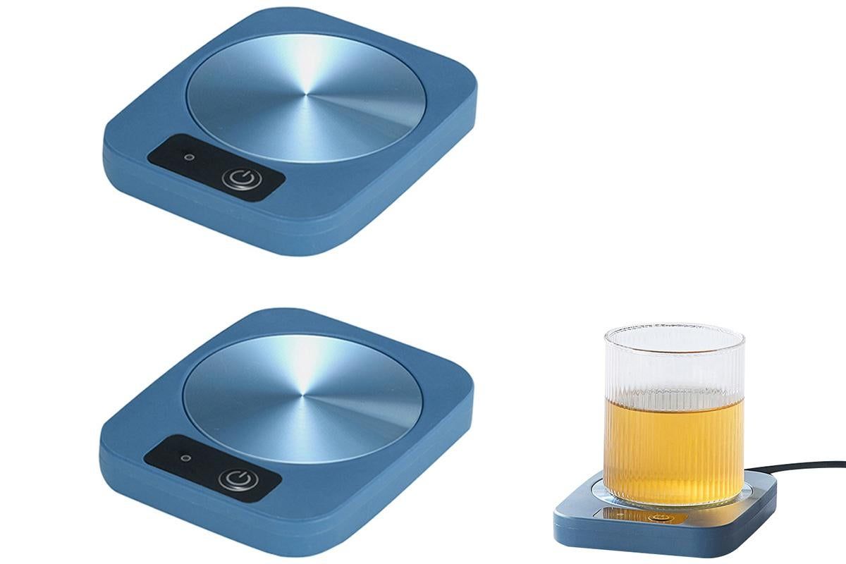 Electric Coffee Mug Warmer Milk Food Hot Plate Cup Warmer for Home Office Blue — image 5