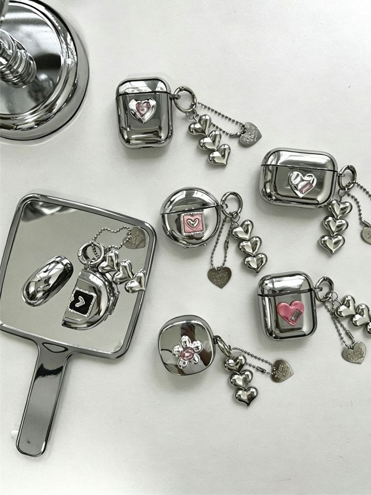 Floral Electroplated Case + 3 Heart Charms AirPods 2 โ image 2