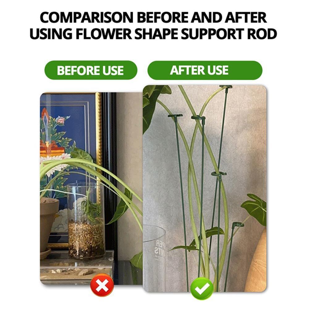 10 pcs Plant Support Stakes, Single Stem Plant Support Stakes Steel Garden Stakes for Plant Flower Orchid, Lily, Peony, Rose — image 5