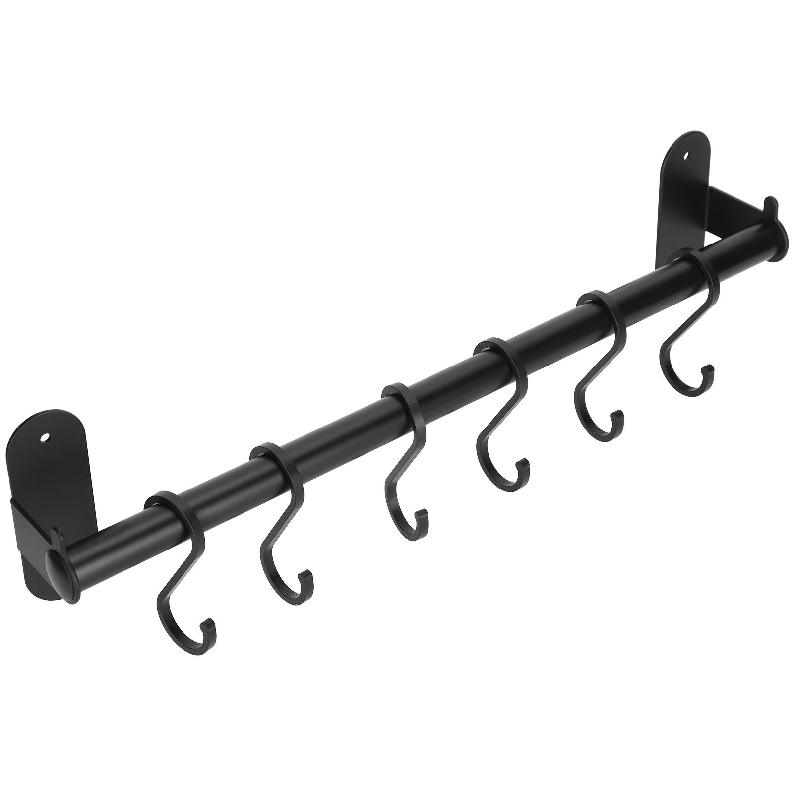 40cm 6 Hooks Pot Lid Hanger Punch WallMounted Storage Holder Kitchen Utensil Rack Organizer — image 5