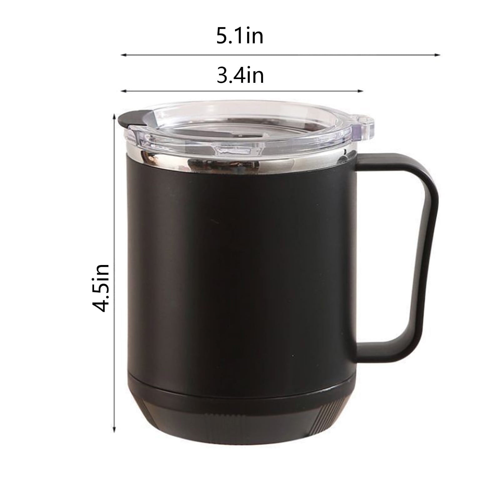 Insulated Coffee Mug, 20oz Stainless Steel Tumbler with Slider Lid Travel Coffee Cups with Handle for Camping Office Home,ZF_#Black β image 3