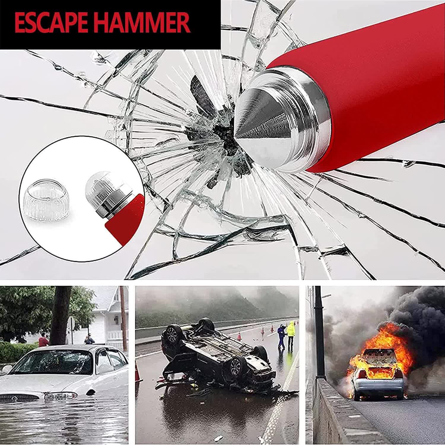 Black Multifunctional Car Steering Wheel Lock - Adjustable and Telescopic Anti-theft & Window Breaker Safety Tool โ image 3