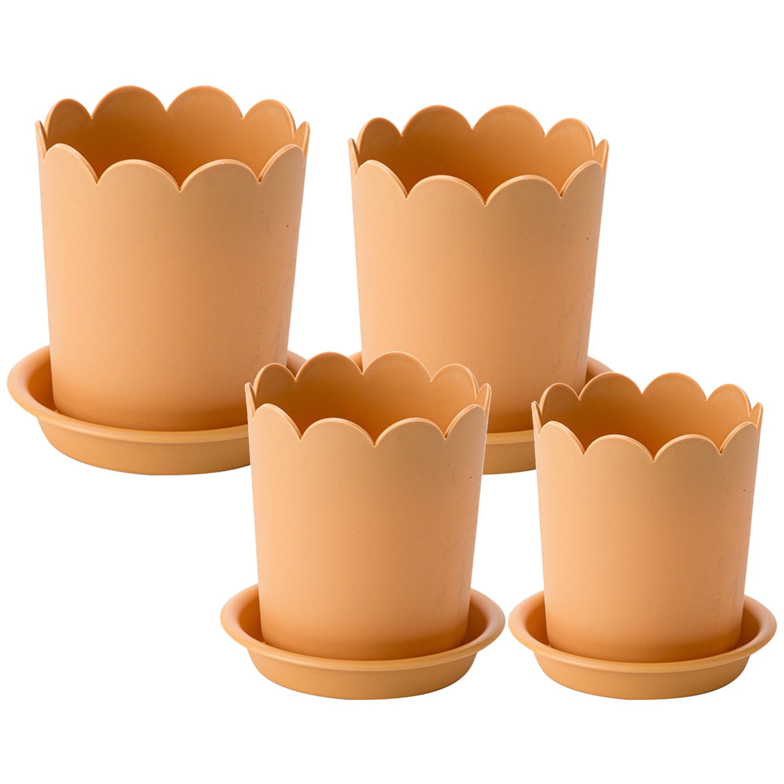 Flower Pots, Garden Supplies Promotion! Plastic Plant Pots for Plants With Saucers Indoor Set of 1 Plastic Planters Modern Flower Pot With Hole for All House — image 3