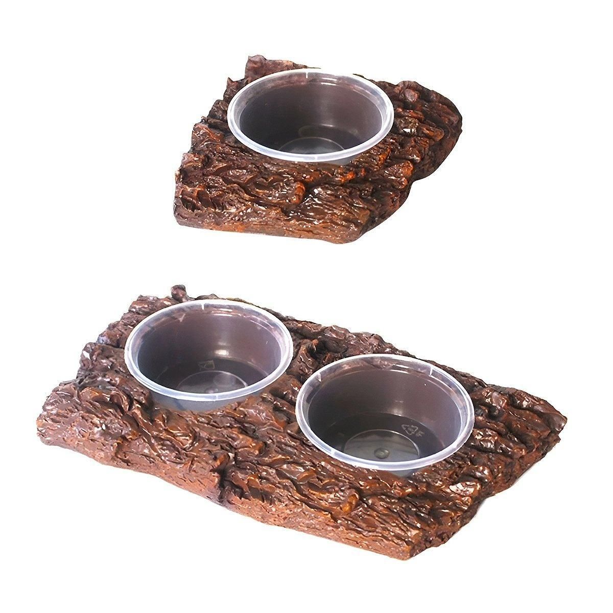 Resin Landscaping Reptiles Bowl Feeder Feeding Water Terrarium Bowls Geckos Dish - Single โ image 3