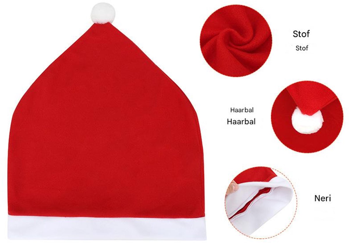Chair Covers - 4 pieces - Christmas chair covers - Red chair covers - Christmas decorations โ image 2