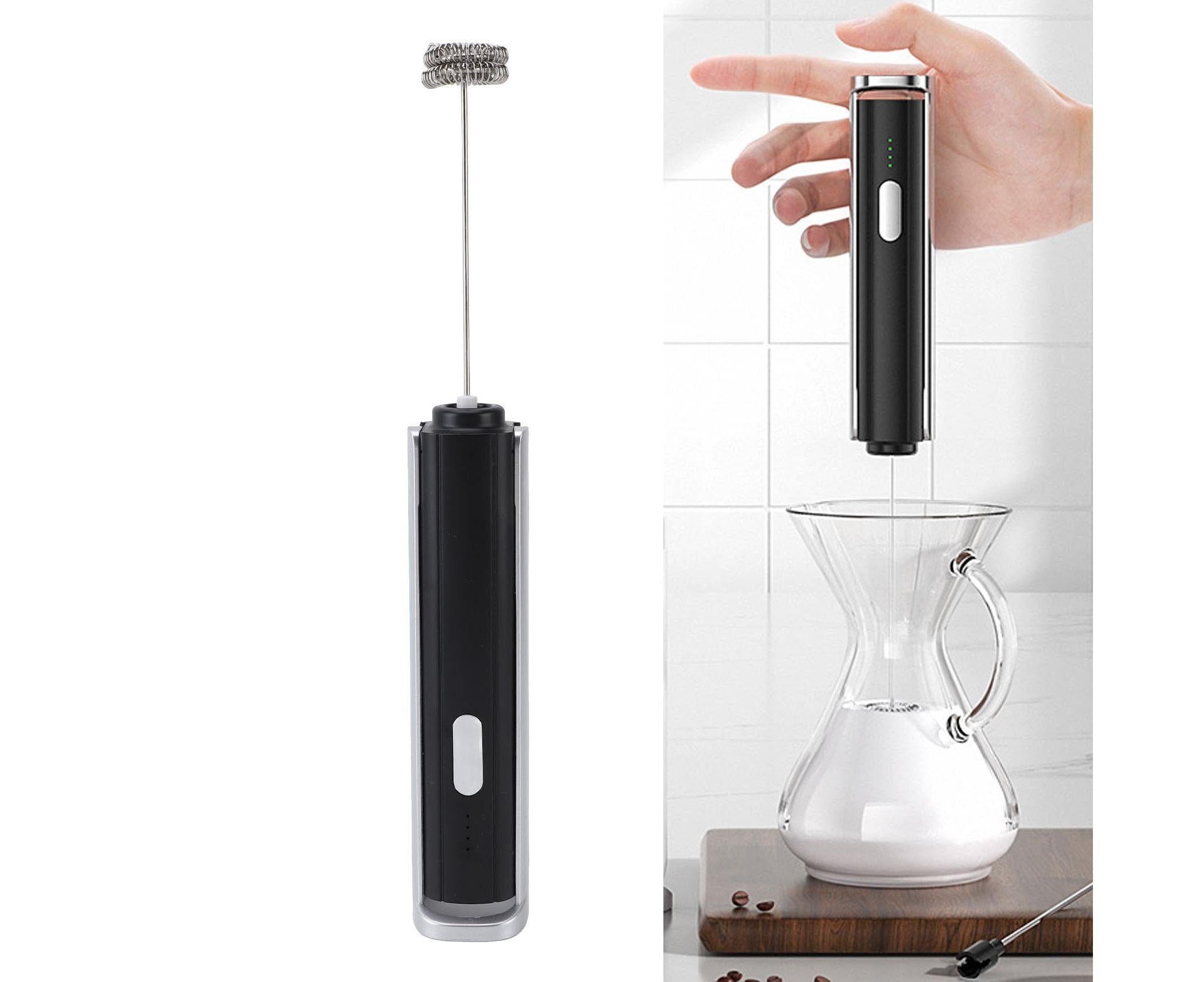 Handheld Milk Frother, Black, Dual Hoop Head, 3 Adjustable Gears, Electric Foam Maker for Coffee โ image 3