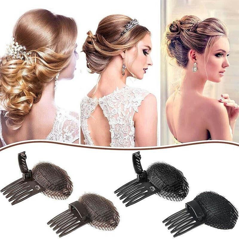 2Pcs Diy Invisible Hair Volume Increase Fluffy Puff Sponge Pad Clip Comb Girls โ image 3
