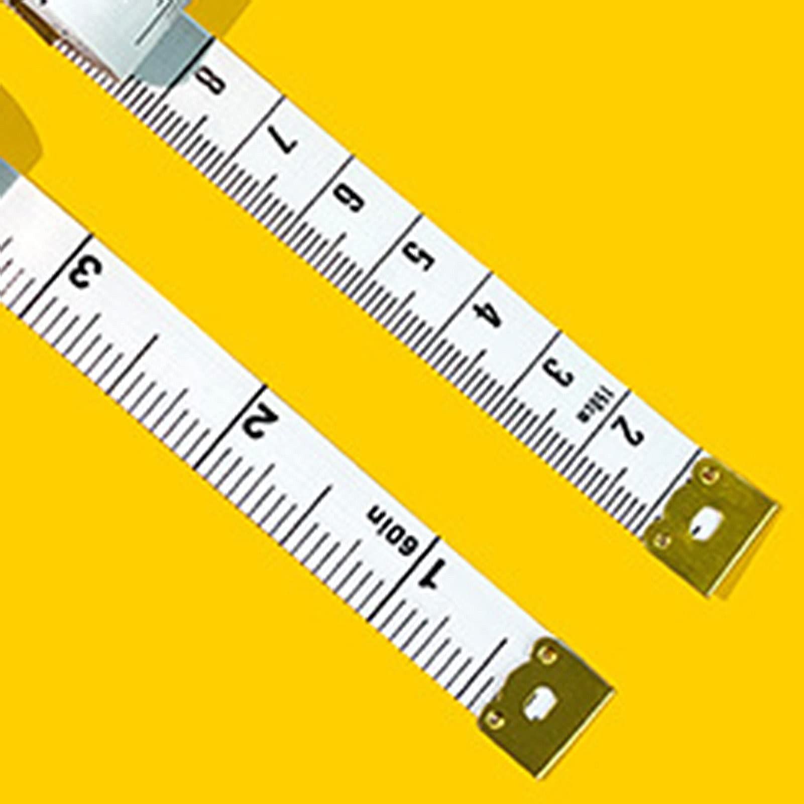 Tailor Ruler Double Scale Body Measuring Tape Sewing Ruler Measure Circumference, Retractable PVC Glass Fiber Soft Tape Measure — image 5