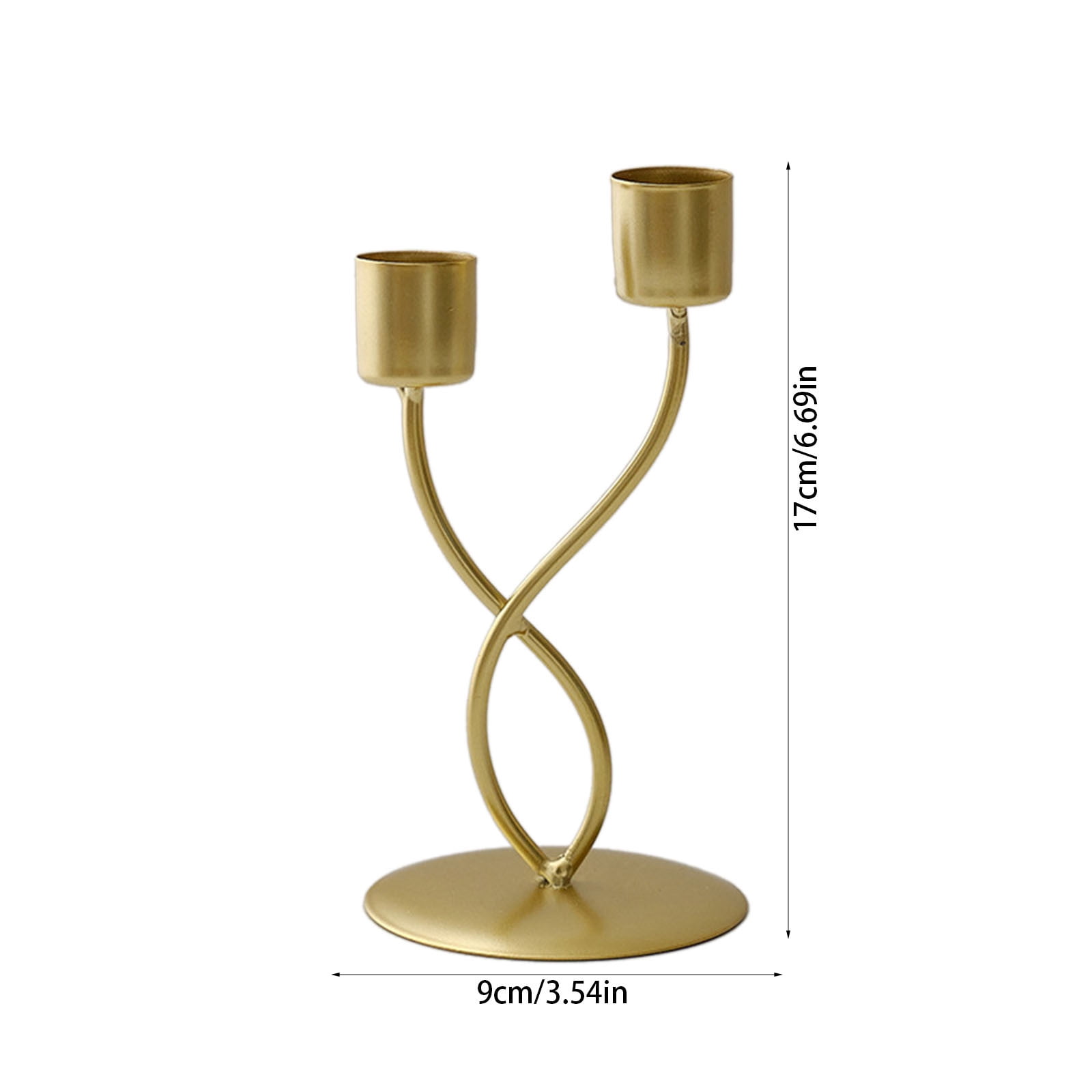 Iron Candlestick Vintage Metal Holder Decorative Taper Stand Sconce Home Desktop Table Decoration Wedding Craft Supplies Gold โ image 2