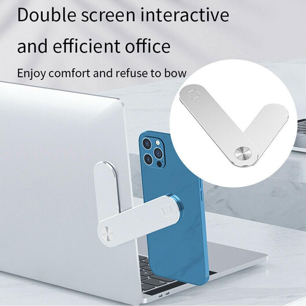 Side Mount Clip Phone Holder for Laptop Adjustable Portable Screen Bracket - Blue โ image 4
