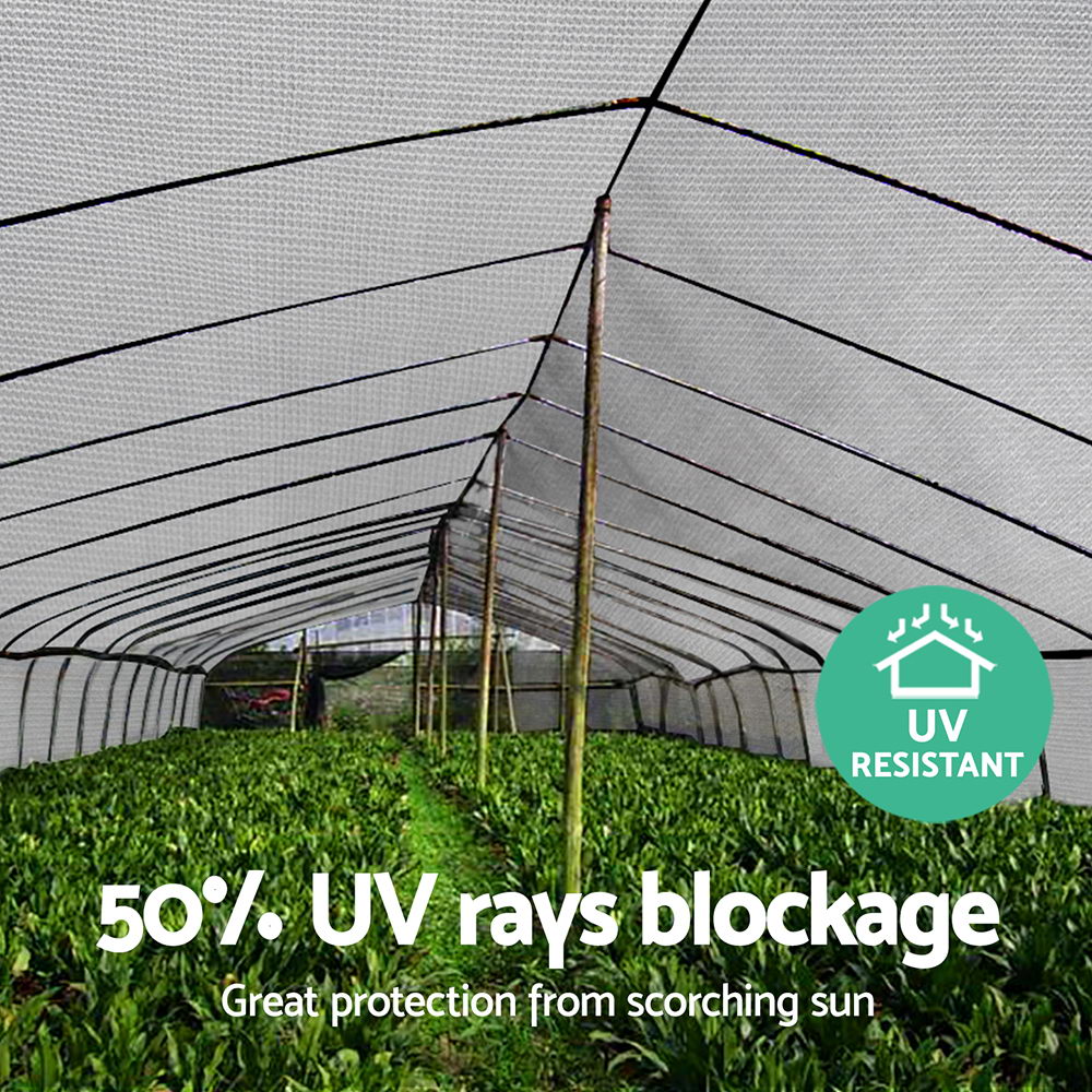 Instahut 50% Shade Cloth 1.83 × 50m Shadecloth Garden White — image 5