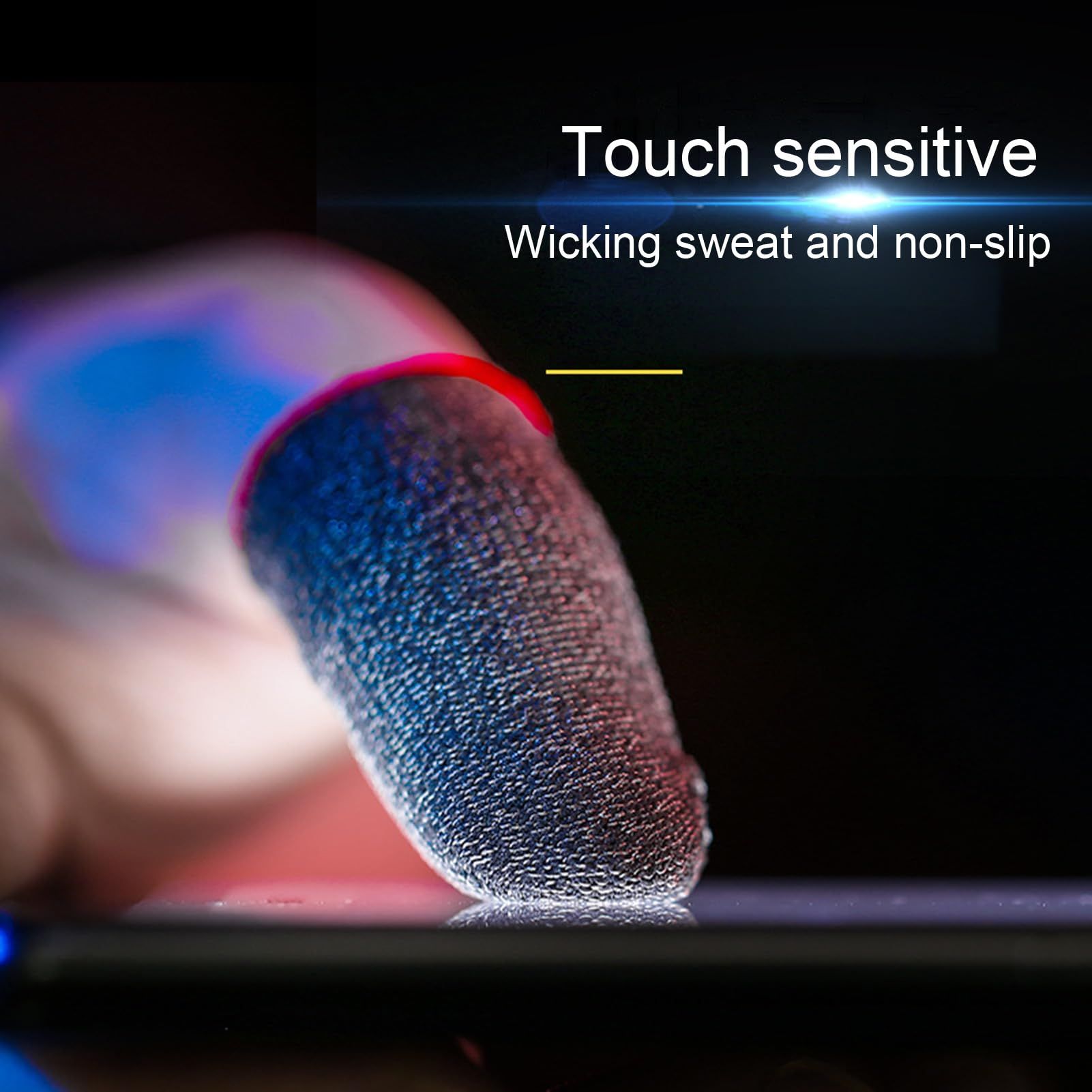 6 Piece Finger Sleeve for Gaming Mobile Game Controller Finger Thumb Sleeve Anti Sweat Breathable Seamless Touchscreen โ image 5