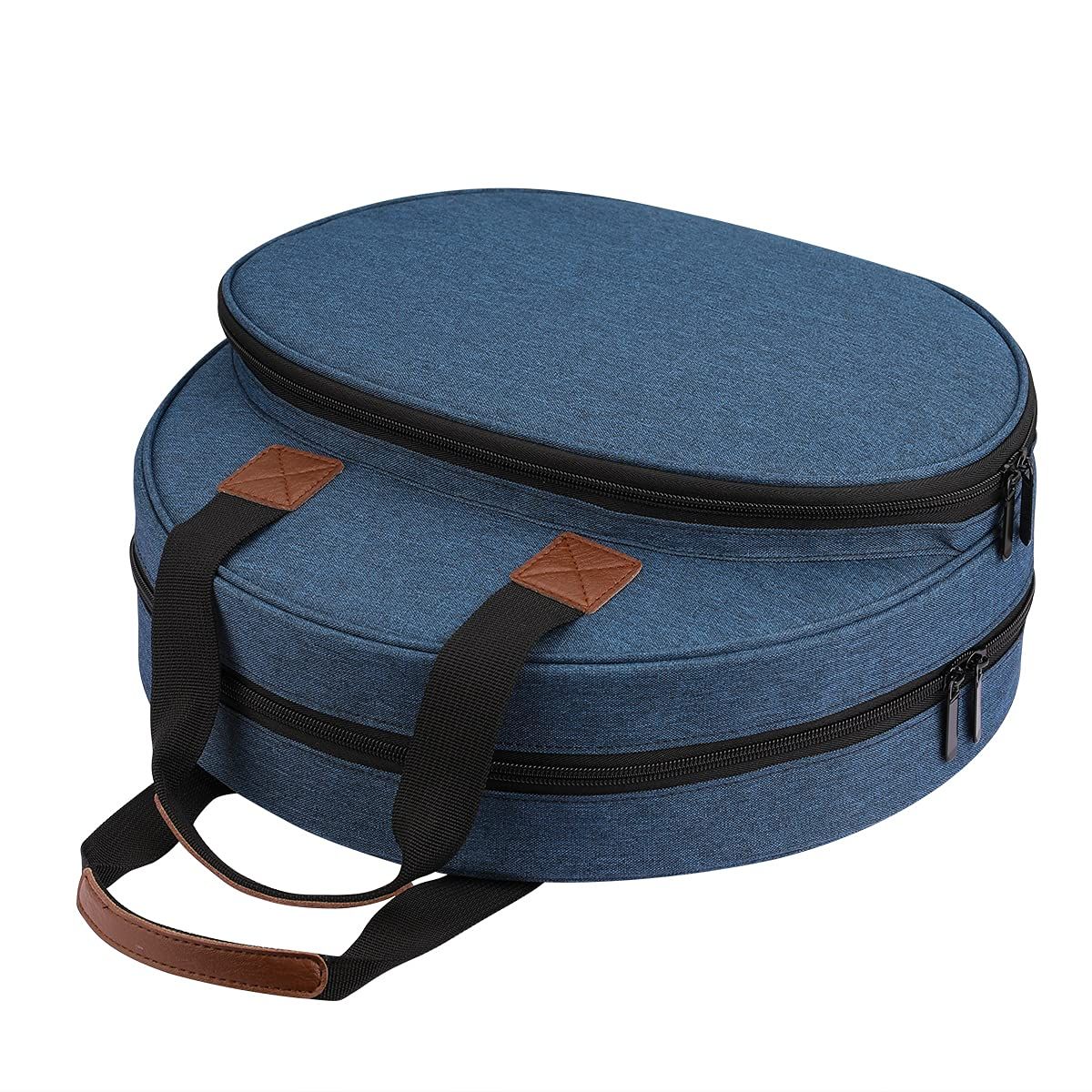 Sewing Crafts Storage Tote Bag,Knitting Bags with Zipper Pockets Organiser for Embroidery,Charts and Threads, Diameter 35cm — image 3